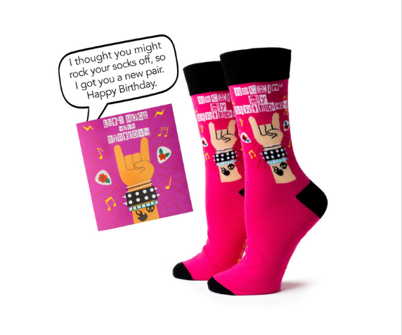 Two Left Feet IT'S YO BIRTHDAY Gift Card Sock Set