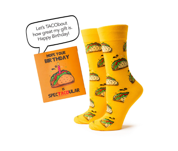 Two Left Feet IT'S YO BIRTHDAY Gift Card Sock Set