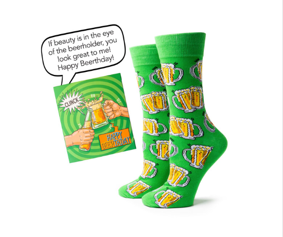 Two Left Feet IT'S YO BIRTHDAY Gift Card Sock Set