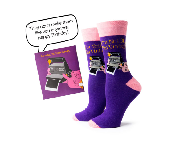 Two Left Feet IT'S YO BIRTHDAY Gift Card Sock Set