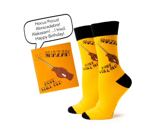 Two Left Feet IT'S YO BIRTHDAY Gift Card Sock Set