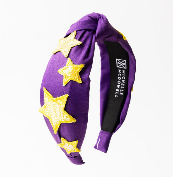 Purple And Gold Star Emma Headband