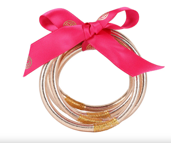 BUDHAGIRL Champagne All Weather Bangles® (AWB®) - Serenity Prayer