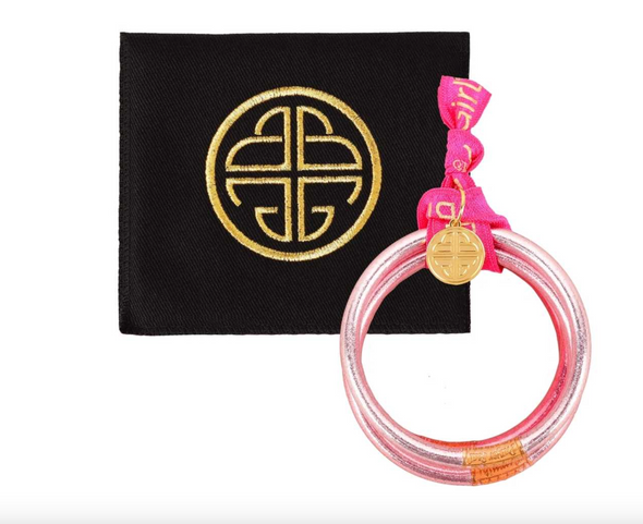 BUDHAGIRL Carousel Pink All Weather Bangles® (AWB®) - Serenity Prayer