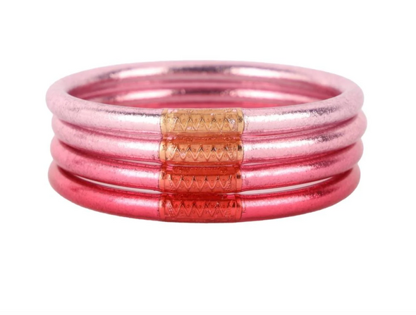 BUDHAGIRL Carousel Pink All Weather Bangles® (AWB®) - Serenity Prayer