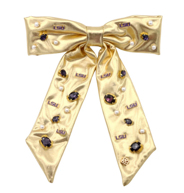 Brianna Cannon Gold LSU Bow Barrette