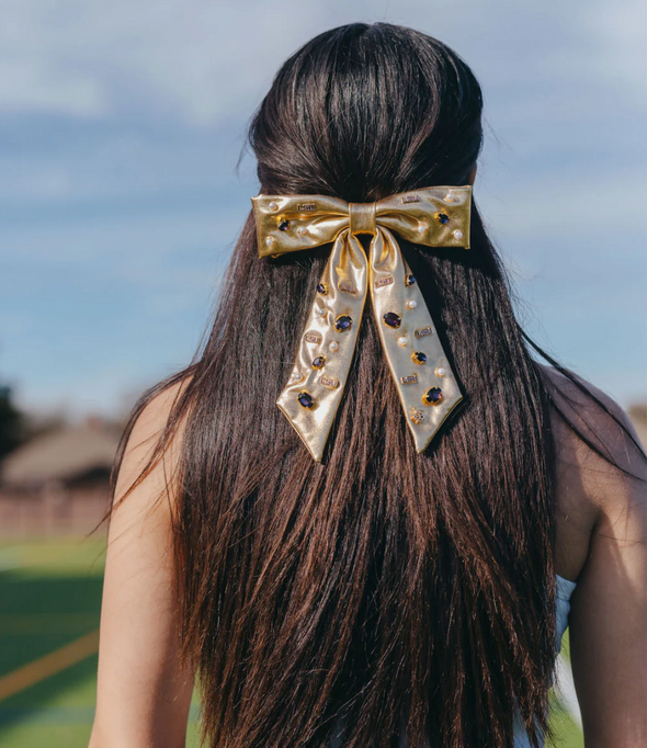 Brianna Cannon Gold LSU Bow Barrette