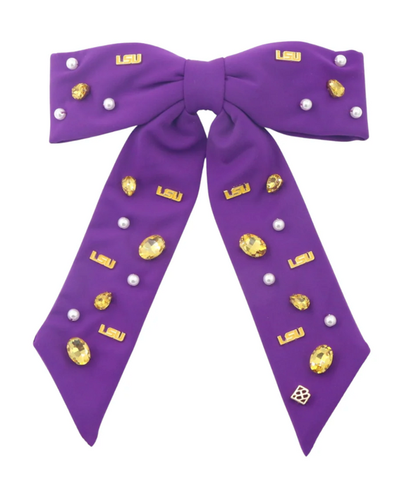 Brianna Cannon Purple LSU Bow Barette