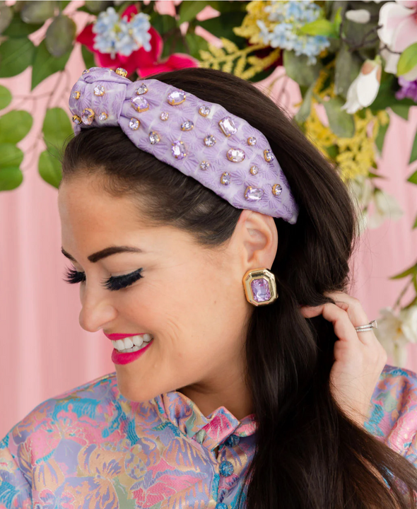 Brianna Cannon Jeweled Studs in Lavender, Blue, Clear or Pink