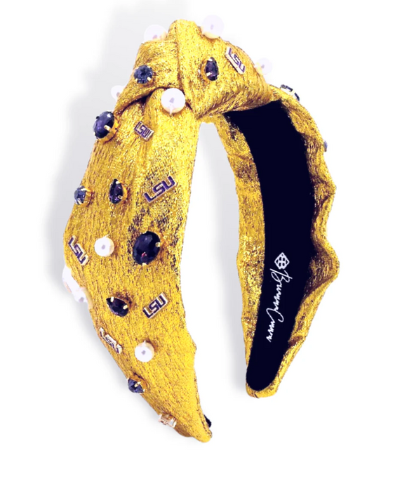 Brianna Cannon Gold LSU Logo Headband