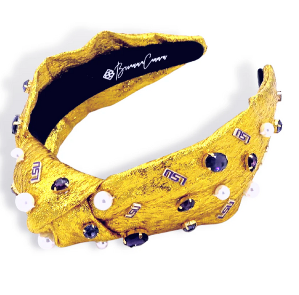 Brianna Cannon Gold LSU Logo Headband