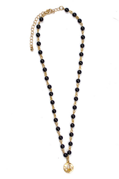 Fleur De Lis Beaded Necklace