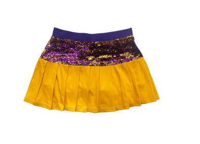 Youth Purple And Gold Game Day Skort