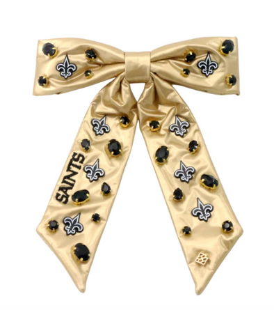 Brianna Cannon New Orleans Saints Gold Bow Barrette