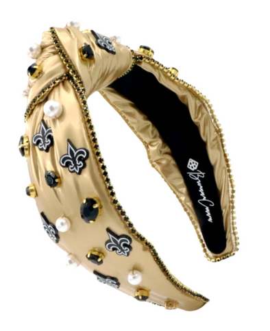 Brianna Cannon New Orleans Saints Gold Logo Headband