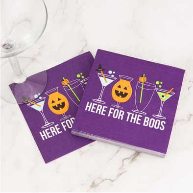 Here For The Boos Cocktail Napkins (Pack of 20)