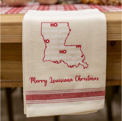 Merry Louisiana Christmas Hand Towel