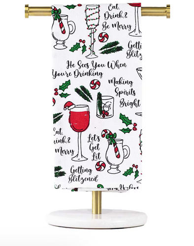 Be Merry Cocktails Hand Towel