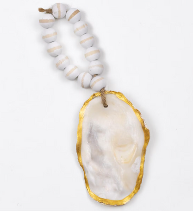 Oyster Bead Ornament in Gold