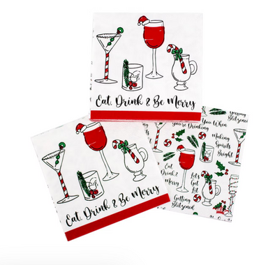 Eat, Drink & Be Merry Cocktail Napkins (pack of 20)