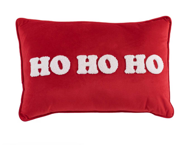 HoHoHo Embroidered Pillow