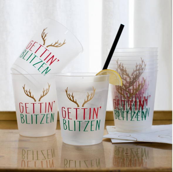 Gettin' Blitzen Party Cups (set of 10)