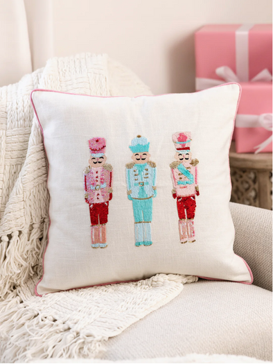 Sequin Nutcrackers Square Pillow