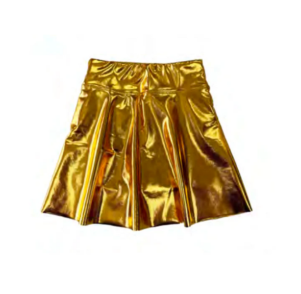 Youth Metallic Skort In Purple Green Or Gold