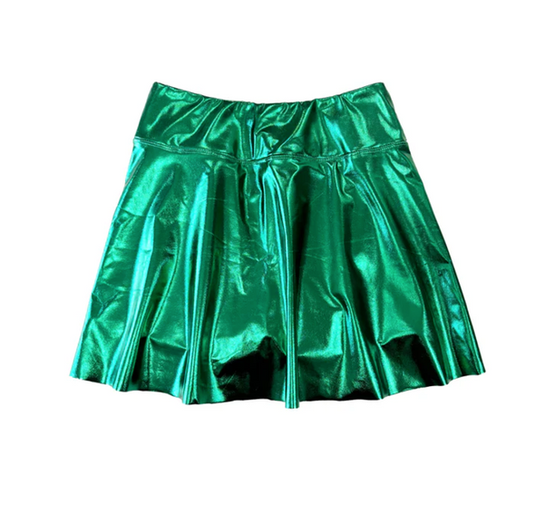 Youth Metallic Skort In Purple Green Or Gold