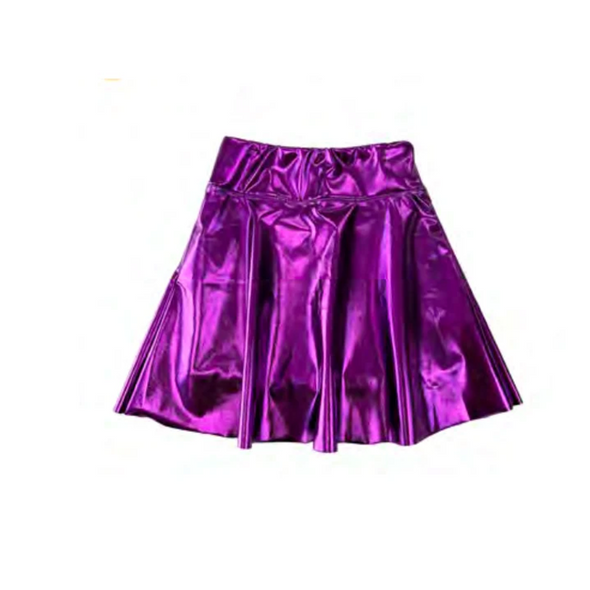 Youth Metallic Skort In Purple Green Or Gold