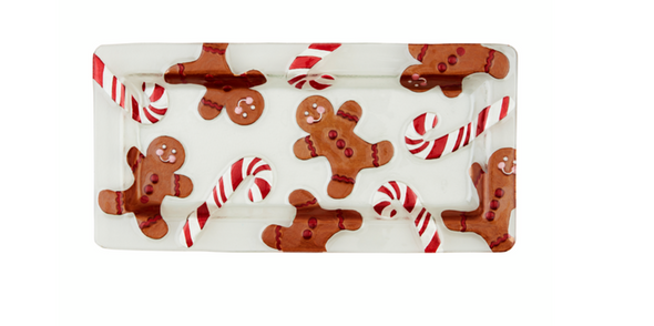 Glass Gingerbread Tray