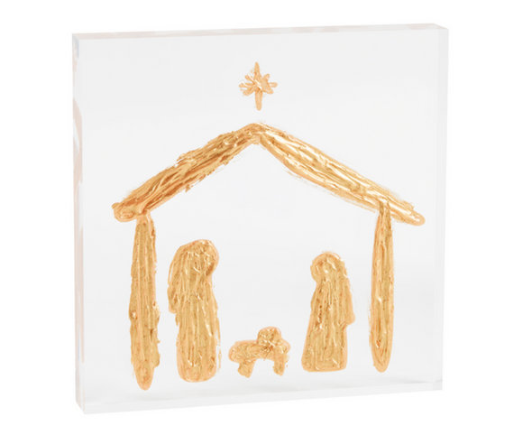 Clear Acrylic Nativity Plaque