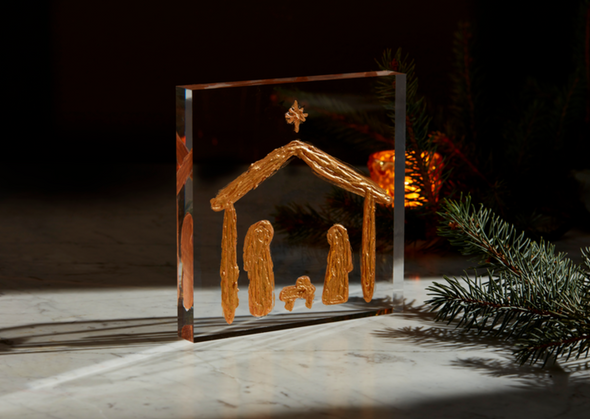 Clear Acrylic Nativity Plaque