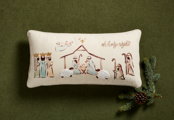 Lumbar Nativity Pillow