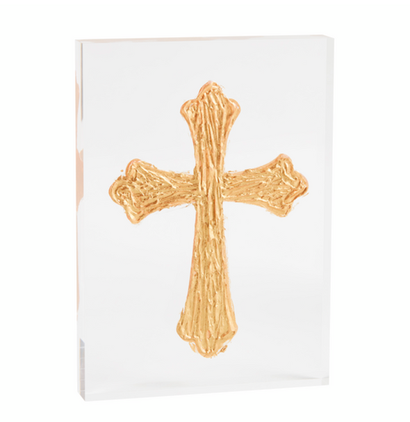 Clear Tall Cross Acrylic Cross Plaque