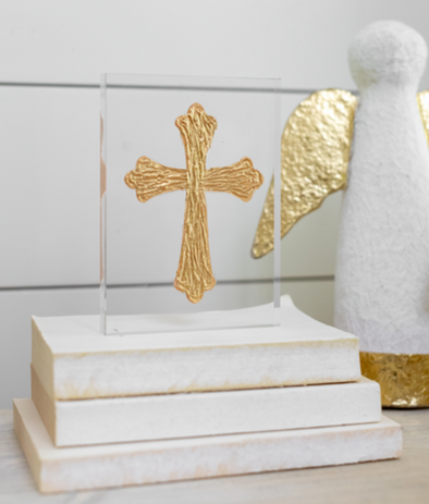 Clear Tall Cross Acrylic Cross Plaque