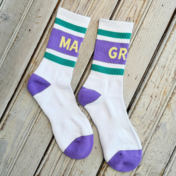 Womens Mardi Gras Varsity Socks