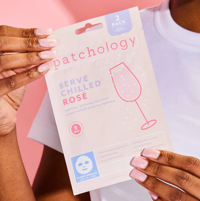 Patchology Serve Chilled Rosé Hydrating Facial Sheet Masks- 2 Pack