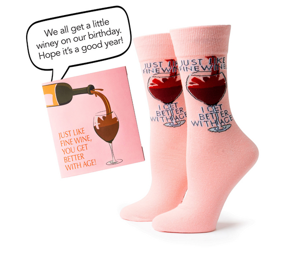 Two Left Feet IT'S YO BIRTHDAY Gift Card Sock Set