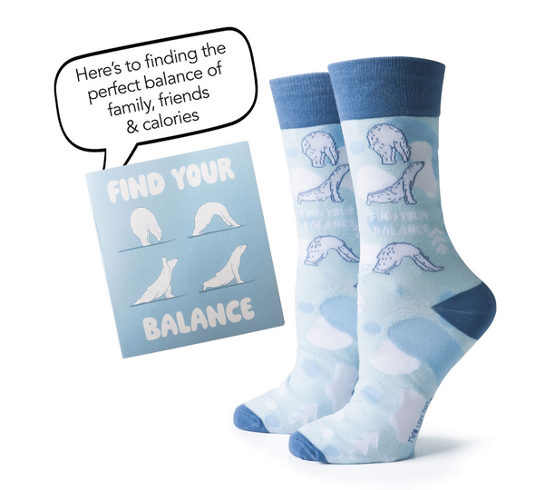 Two Left Feet Holiday Gift Card and Sock Set In 6 Options