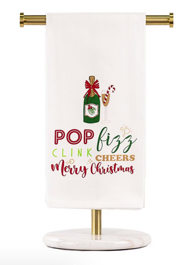 Pop Fizz Merry Christmas Hand Towel