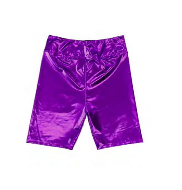 Toddler Biker Shorts In Purple Green Or Gold