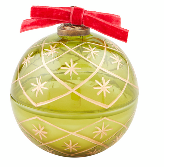 Glass Ornament Candle In 3 Colors