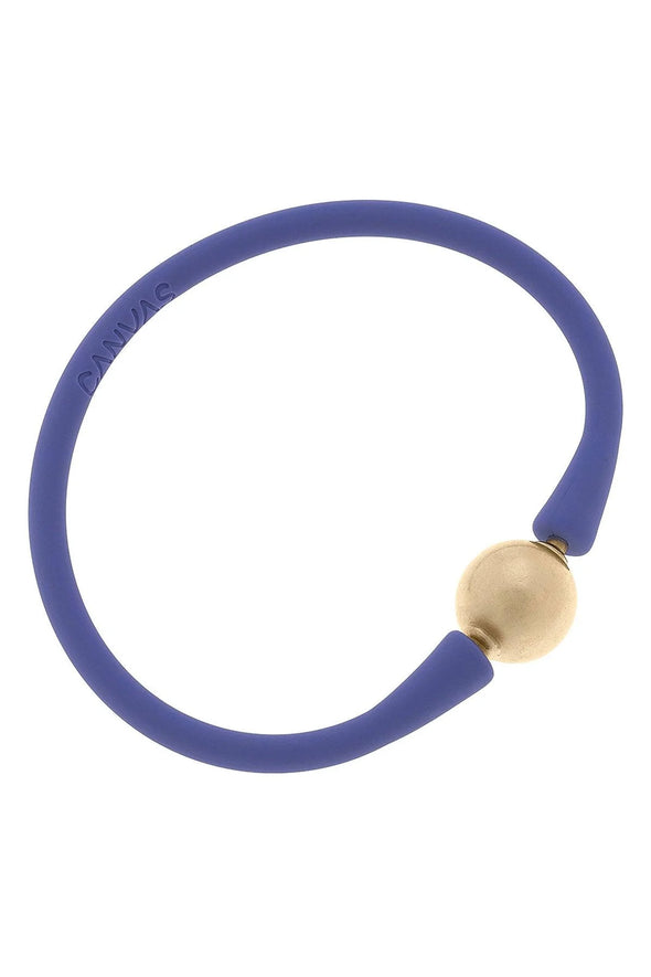 Bali 24K Gold Plated Ball Bead Silicone Bracelet in 3 Colors