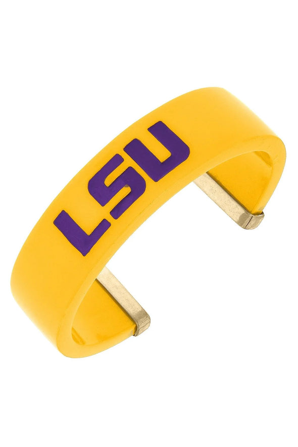 LSU Tigers Resin Logo Cuff Bracelet